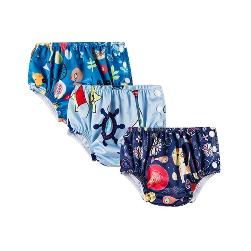 Chinmay Kids Waterproof Swim Diapers – Leakproof & Adjustable for Boys & Girls | Pack of 3 Fun Designs