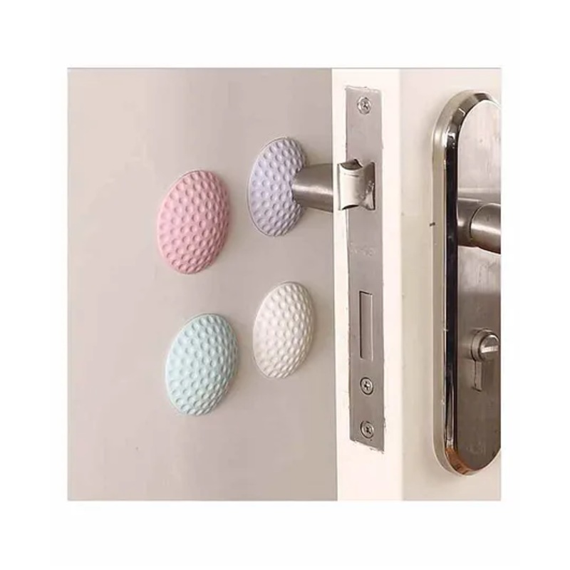 KolorFish Self Adhesive Rubber Door Knob Wall Protector – Set of 4