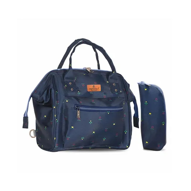 Motherly Nano Diaper Bag Small Size, Baby Bags For Mothers, Diaper Bag For Mom, Hospital Bag  (Blue Flowers)