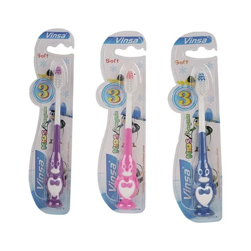 PASSION PETALS Penguin Design Toothbrush (Colour May Vary) – Set Of 3