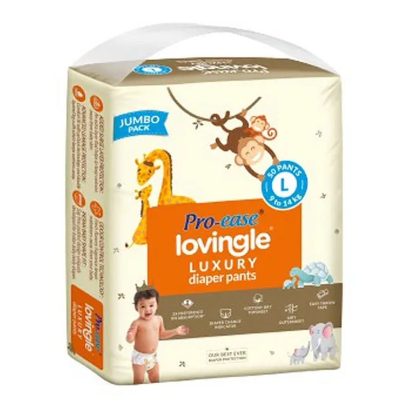 Pro ease Lovingle Luxury Diaper Pants Large – 50 pieces