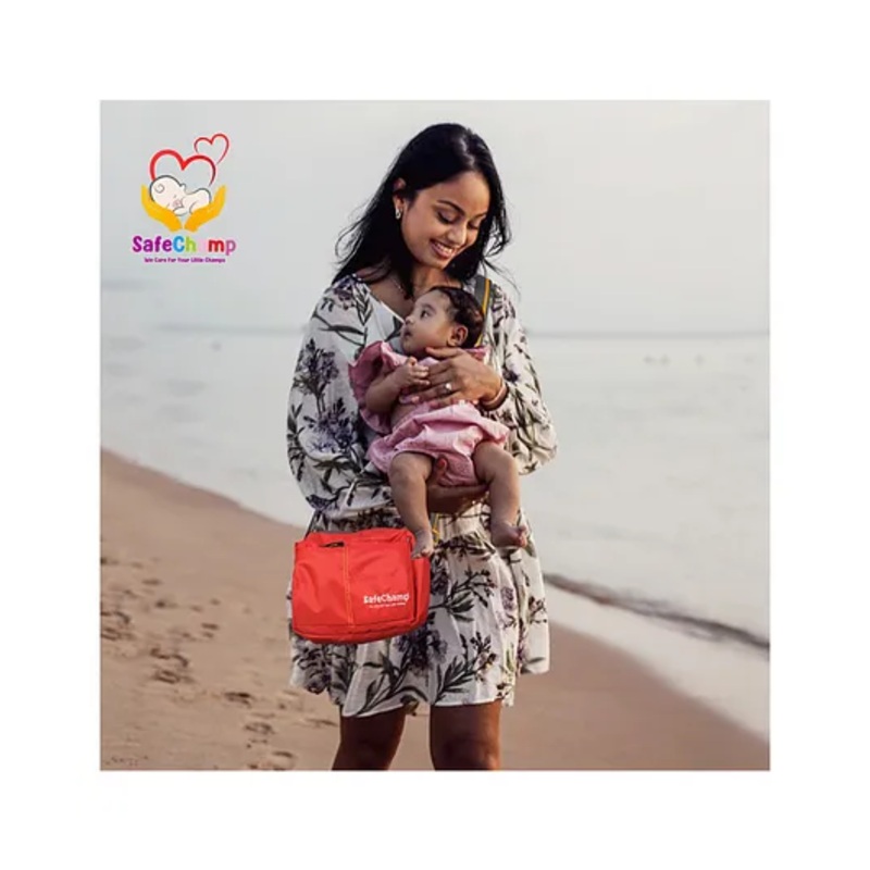 SafeChamp Amore Multipurpose Diaper Bag Cum Sling Mother Diaper Bag For Short Use  – Red