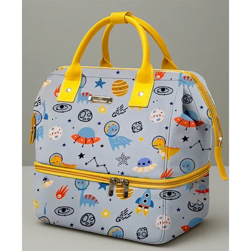 StarAndDaisy Bag for Mothers, Newborn Baby Diaper Bags with Multiple Pockets, Back Opening, Waterproof Pocket, LittleNest- Dinosaur Print