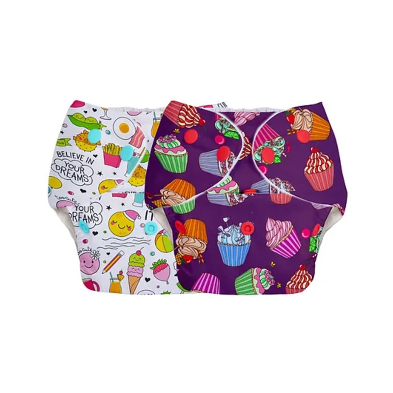 SuperBottoms BASIC Reusable Cloth Diaper for babies 0-3 Years | Freesize Adjustable, Washable and Reusable Cloth Diaper for babies | Outer Shell only | (No inserts included) – Pack of 2