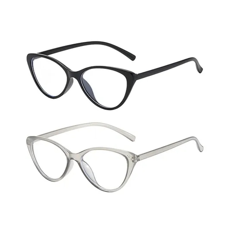 SYGA Pack of 2 Stylish and Protective The Perfect Way To Keep Your Eyes Safe Glasses Suitable for Women (Black & Transparent)