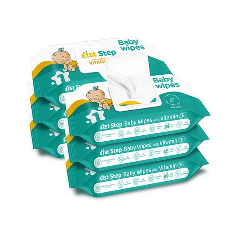 1st Step Baby Wet Wipes Aloe Vera and Jojoba Oil Pack of 6- 432 Wipes