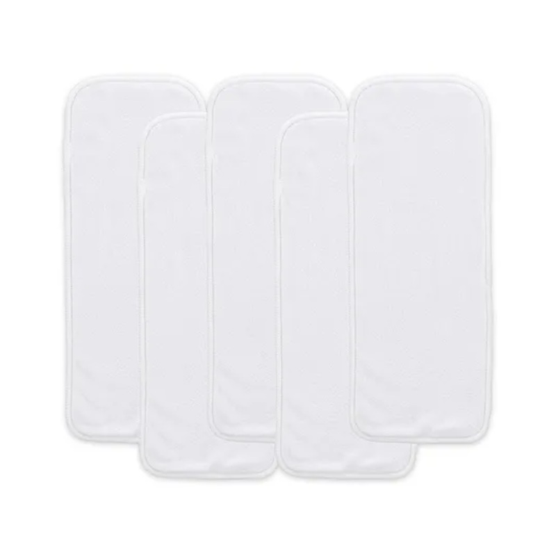 Baby Resusable Cotton Pocket Diaper Inserts – White – 0-24 Months – Pack of 5