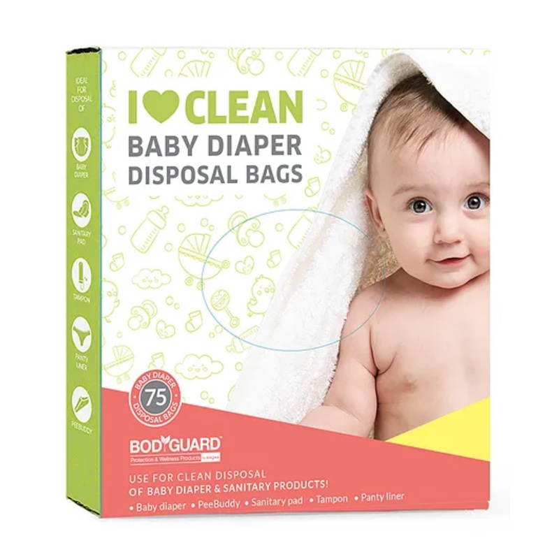 BodyGuard I Love Clean Baby Diaper Disposal Bags – 75 Bags