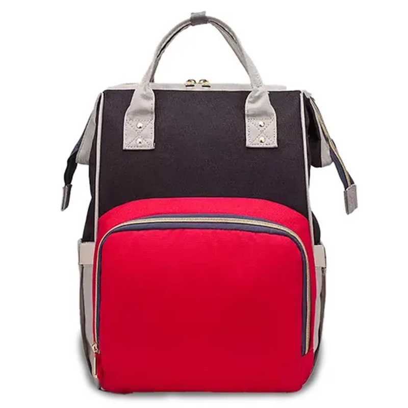 Chinmay Kids Large Capacity Diaper Backpack with Insulated Bottle Storage –  Red & Black