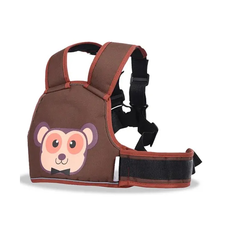 Chinmay Kids Safety Harness Belt for Kids Vehicle Motorcycle Ride Strap for Two Wheeler Back Carry Baby Carrier (Brown)