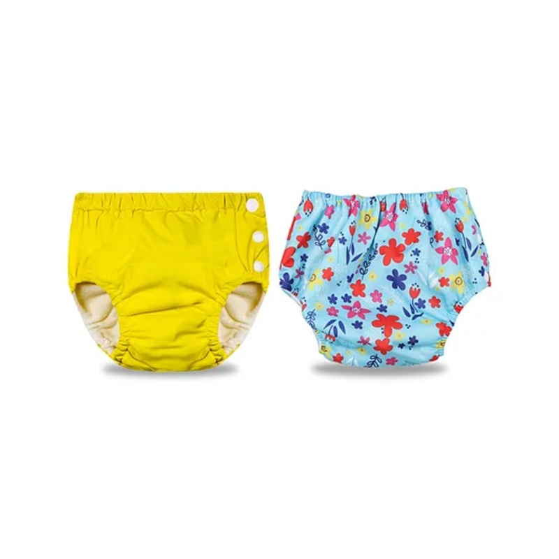 Chinmay Kids Swimming Pants Reusable Swimwear Diaper Pool Pants Pack of 2 – Yellow & Blue