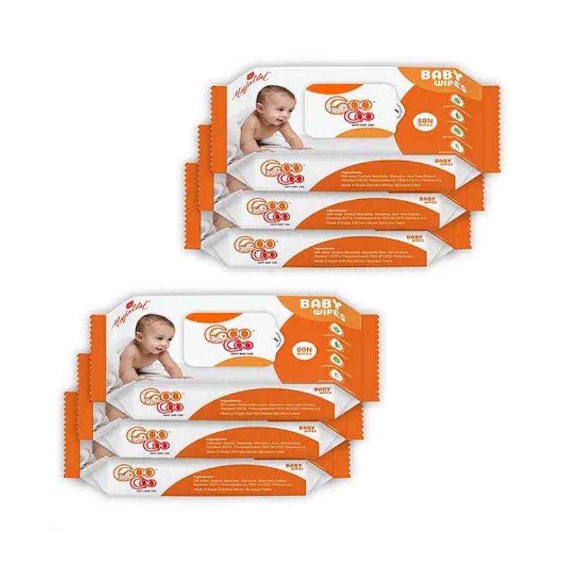 Coo Coo Wipes – Pack of 6 (480 Wipes)