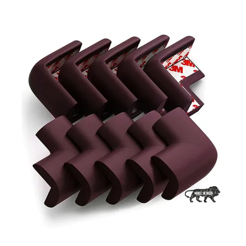 Kids Station Table Corner Protector for Sharp Edge for Baby Safety – Kids Safety, Toddler Safety – Corner Guards for Newborns and Infants – Pre-Taped, Baby Proofing – Density 60g m, 3cm Thick (Pack of 10, Brown)