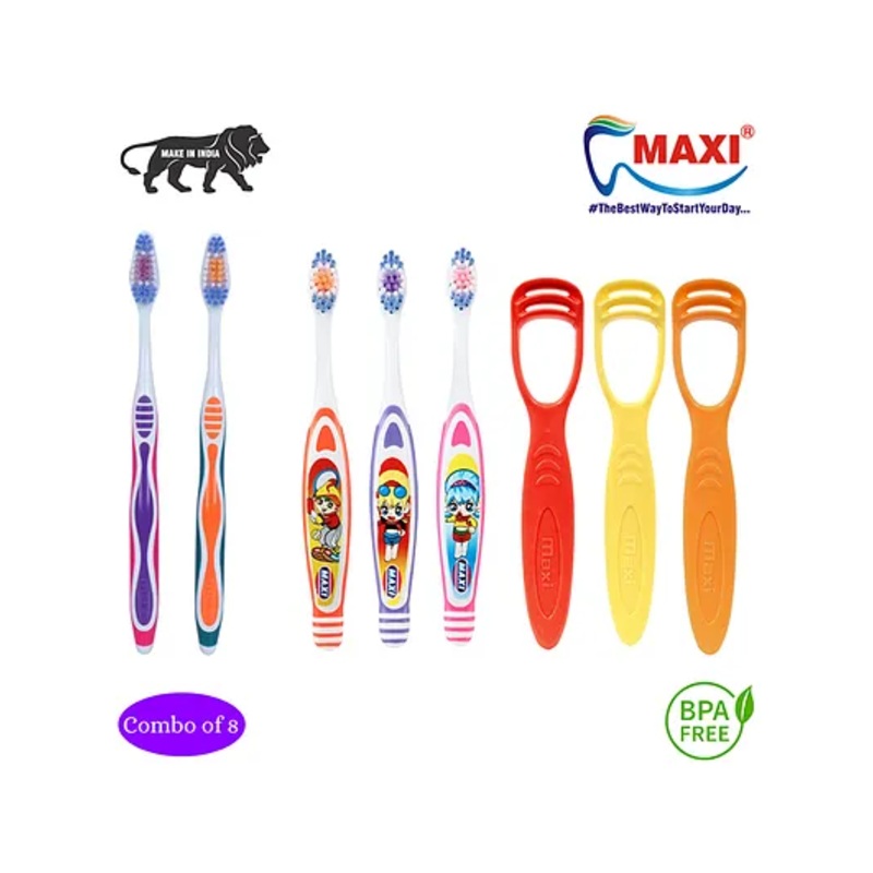 MAXI Mommy & Baby Oral Care Combo Pack Of 8 – Multicolor