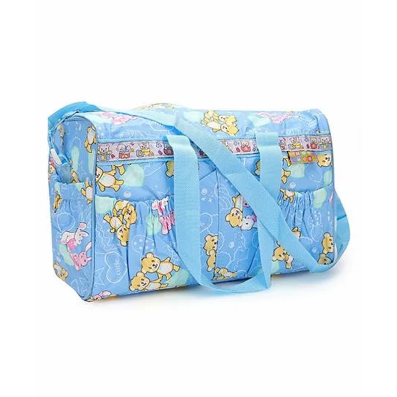 Mee Mee Mama’s Bag Teddy And Rabit Print – Blue