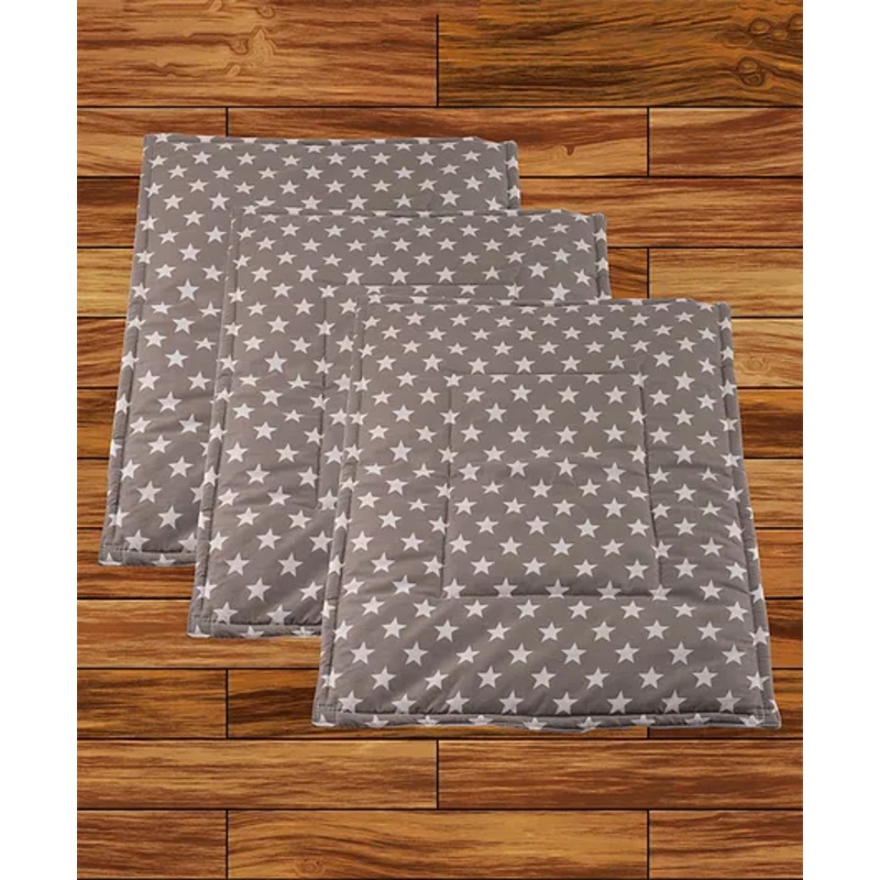 Mittenbooty Diaper Changing Mat Set of 3 with Removable Waterproof Sheet Star Print- Grey