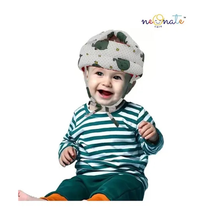 NeonateCare Baby Safety Helmet with Elephant print  – Blue