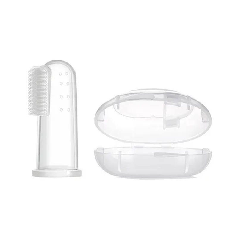 Safe-O-Kid Baby Finger Toothbrush  Soft Silicone Brush for Easy Oral Cleaning (Assorted)