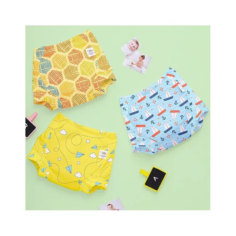 SuperBottoms Padded Underwear with Plane & Boat Print Pack of 3 – Multicolor