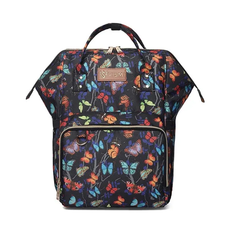 VISMIINTREND Diaper Bag Backpack-Baby Diaper Bags with Changing Station for Mom – Magical Butterfly