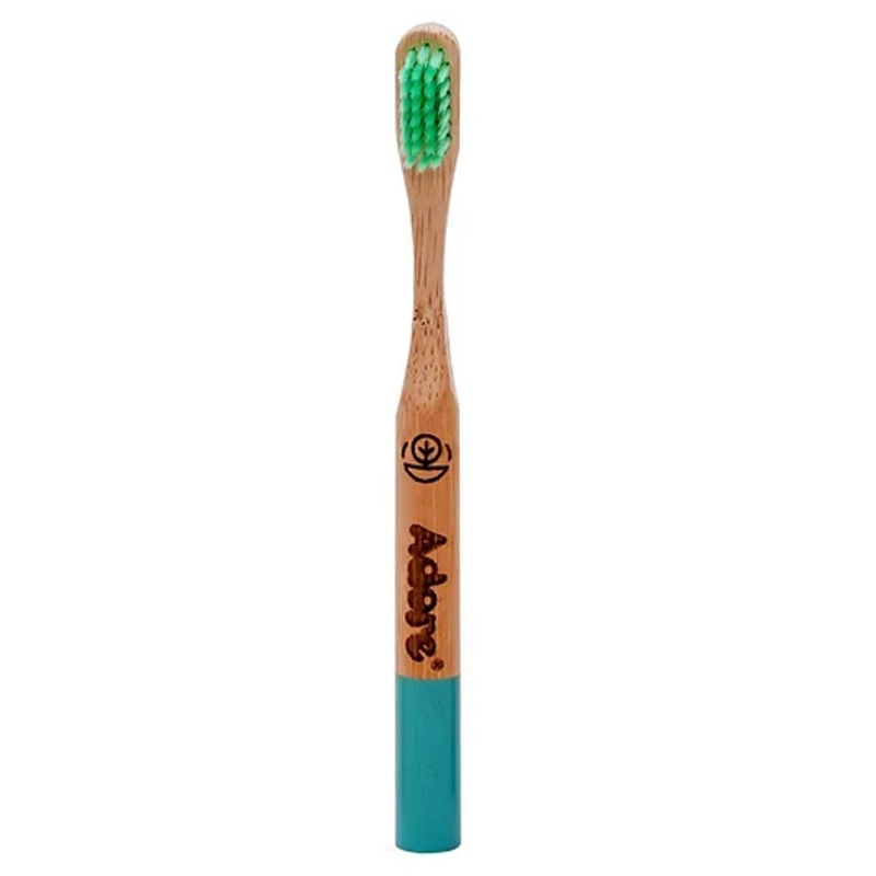 Adore Tridosa Kids Bamboo Wooden Toothbrush with Super Soft Bristles- Kapha- Pack of 1