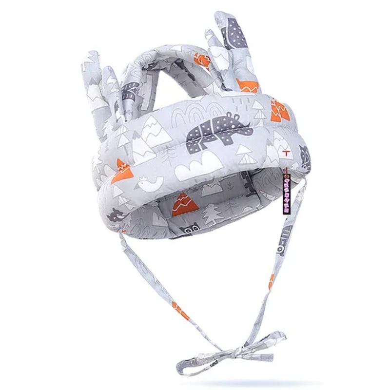 Bembika Baby Head Protector Cushion Safety Helmet Cap Forest Print – Grey