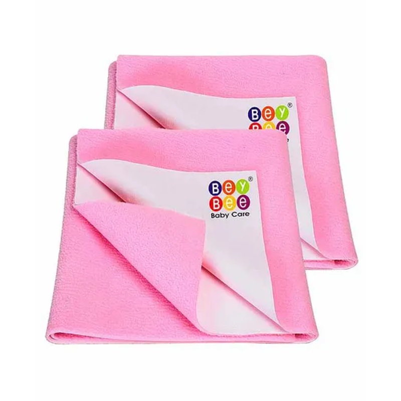 BeyBee Waterproof Bed Protector Small Size Pack of 2 – Pink