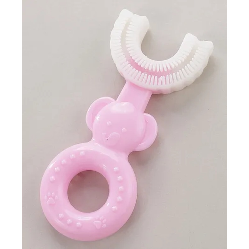 Domenico Soft Sillicone U-Shaped Head 360 Toothbrush – Pink