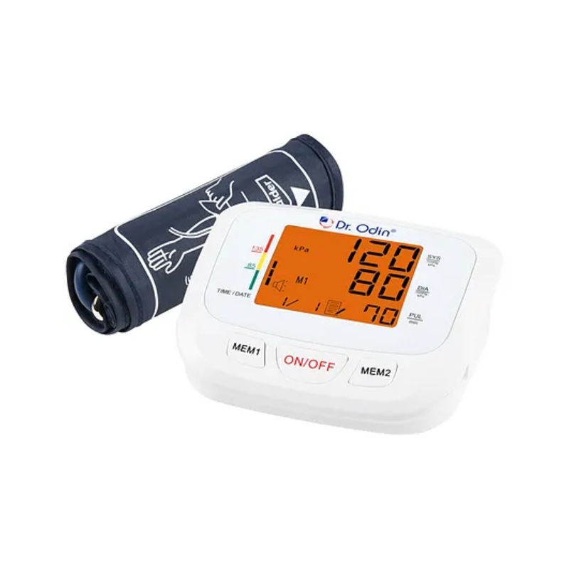 Dr. Odin OBP 101 Fully Automatic Digital Blood Pressure Monitor with Large Cuff BPM Monitor at Home BP Machine for Doctors (White, 1 Year Warranty)