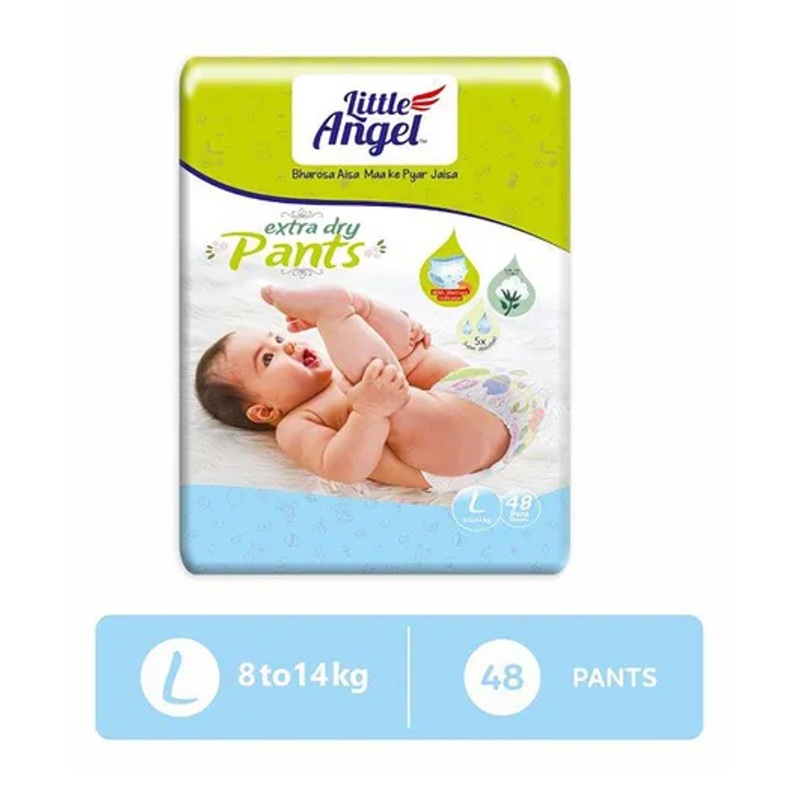 Little Angel Pant Style Extra Dry Large Diapers – 48 Pieces