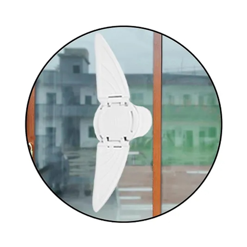 Safe-O-Kid (Pack of 4) Elegant Butterfly Shaped Window Lock – Finger Safety Protector for Sliding Windows & Doors – BPA Free, White