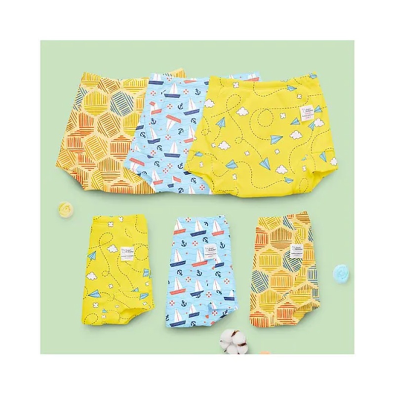 SuperBottoms Padded Underwear for 1-2Y Babies | Potty Training Pants for Mess-Free Diaper-Free Time | Explorer | Pack of 6