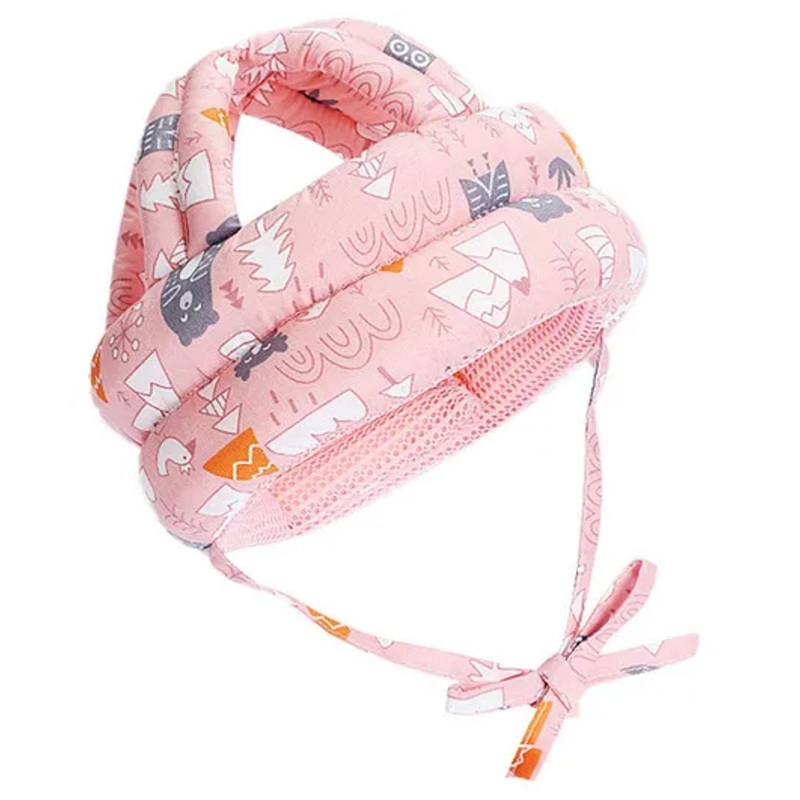 SYGA Baby Helmet Toddler Head Protector Upgrade Infant Safety Helmet Hat Breathable Head Drop Protection for Boys Girls Learn to Walk Crawling Adjustable Headguard Protective Products-Pink Forest