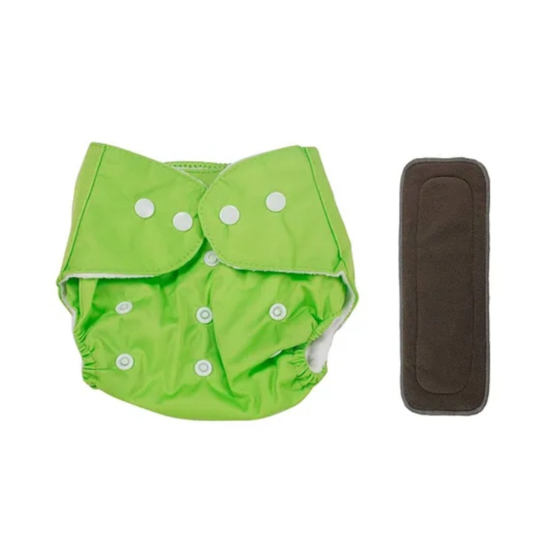 Sparkle Joy Free Size Reusable Cloth Diaper With Insert – Green
